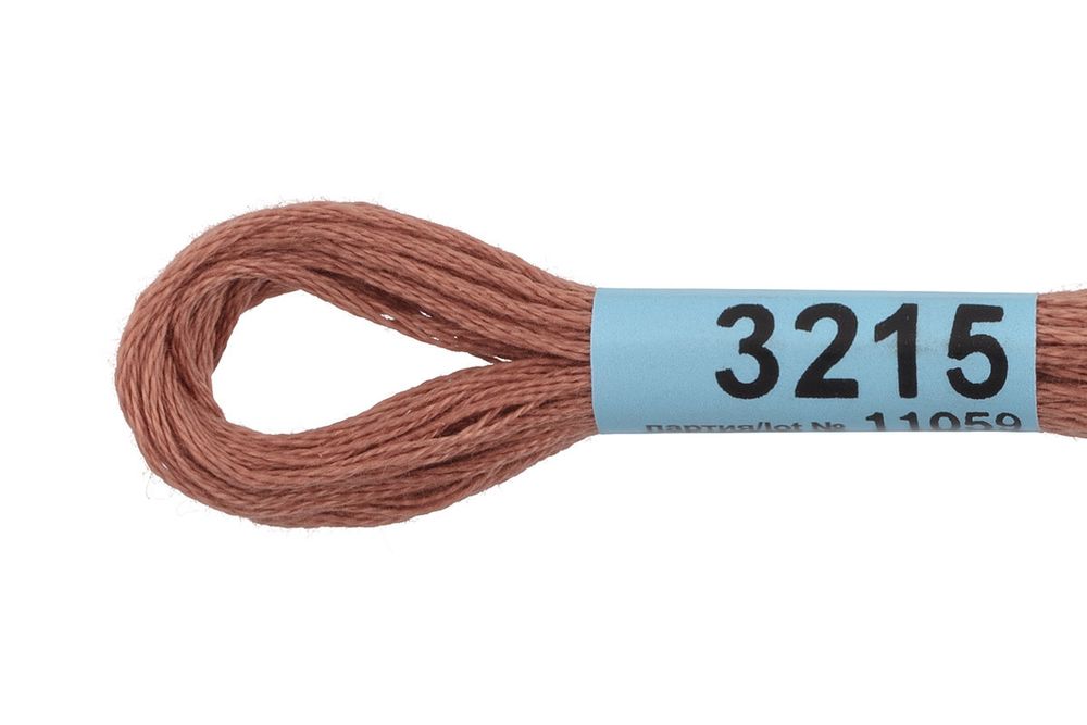 Мулине Gamma 100% хлопок, цв.3215 св.коричневый, 24 мотка по 8 метров