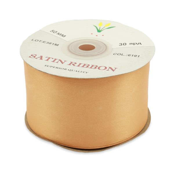 Лента атласная 1-сторонняя 50.0 мм / 27.4±2 метров, 6191, 12, Globus