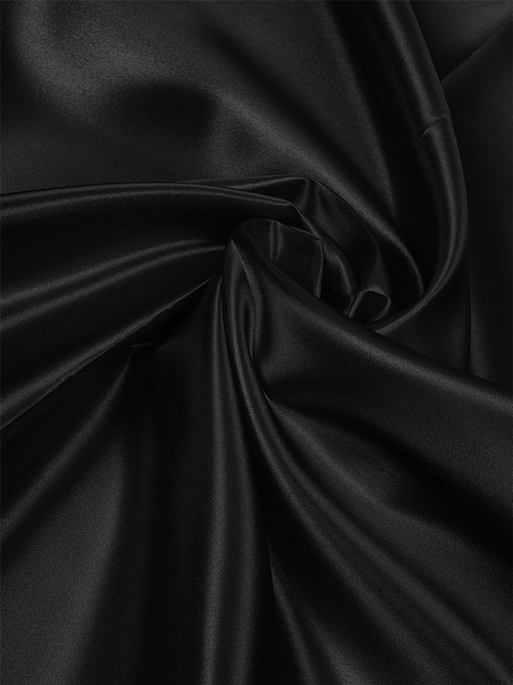 Атлас-сатин 67 г/м², 150 см / 10 метров, AS.18, чёрный