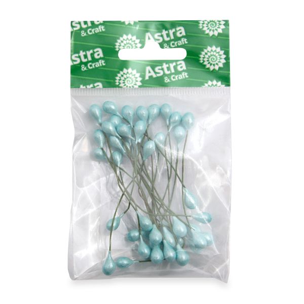 Тычинки для искусственных цветов 0,5х6см, вес 10гр. (14 голубой), AR561