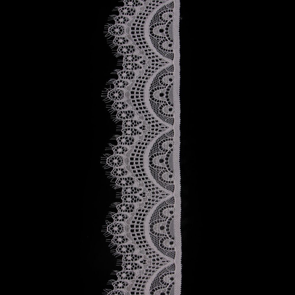 Кружево эластичное (стрейч) 60 мм / 13.71 метра, C154 светло-серый