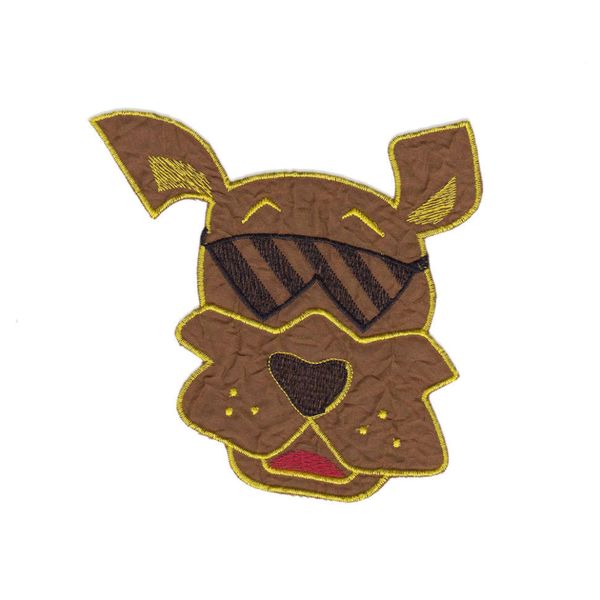 Термоаппликация Собака в очках, 156х155мм 10 шт (коричневый), 13601