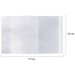 Обложка универсальная для дневников с клеевым краем LNPP-08 70 мкм (225х415 мм), 5 шт, прозрачный, Лео LNPP-08