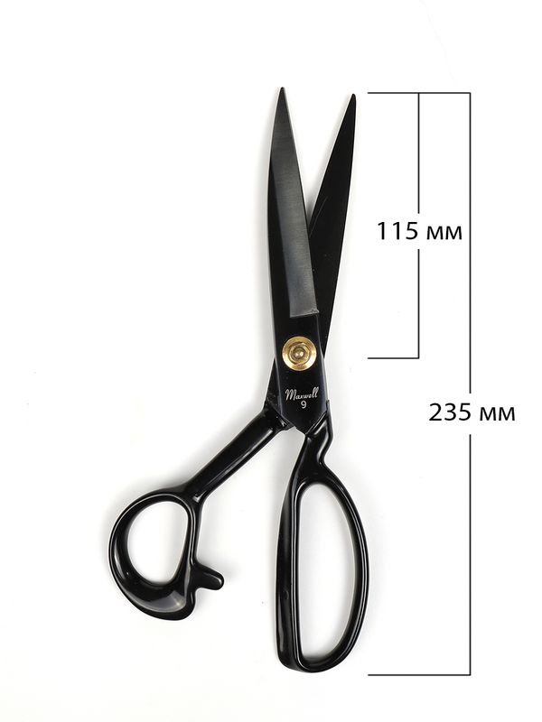 Ножницы закройные (портновские) 23.5 см, 11.5 см до центра винта, Maxwell Premium