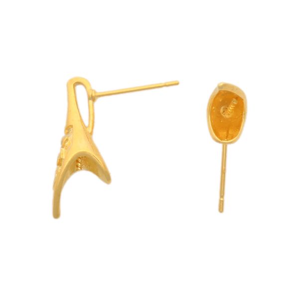 Основа для серег, 19х5 мм, упак., 2 шт, Астра, золото