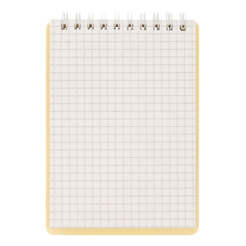 Блокнот с пластиковой обложкой, тиснение серебряной фольгой, 500 мкр, на гребне, A6 80 л., 4 шт, клетка, Ваниль 01044, Светоч 80Б32