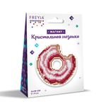 Алмазная (кристальная) мозаика Фрея, магнит Пончик, 9х9 см