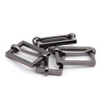 Рамка регулировочная металл литая с подвижной планкой 20 мм /25х17 мм, ⌀2.5 мм/, чер.никель, 4 шт