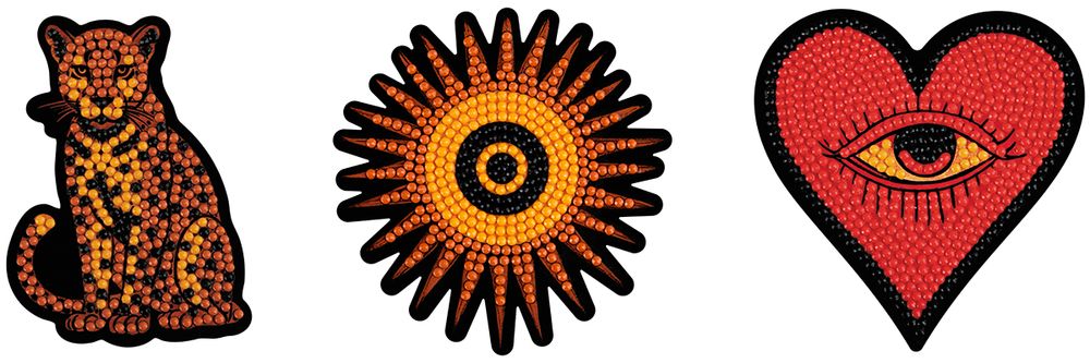 Кристальная (алмазная) мозаика Фрея ALVM-306, набор магнитов, Дикий шик, 9.5х9.5 см