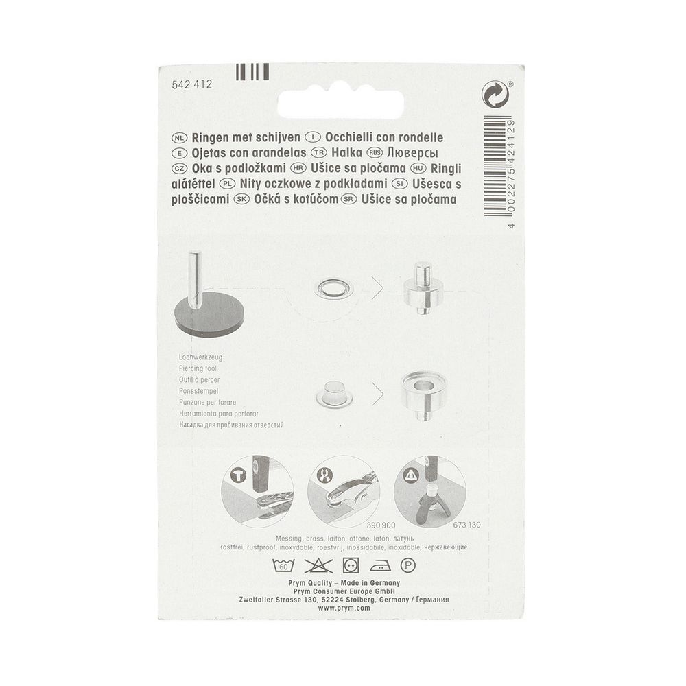 Люверсы металл ⌀_5.0 мм (внутр.), цв.состаренное железо, Prym, 40 шт