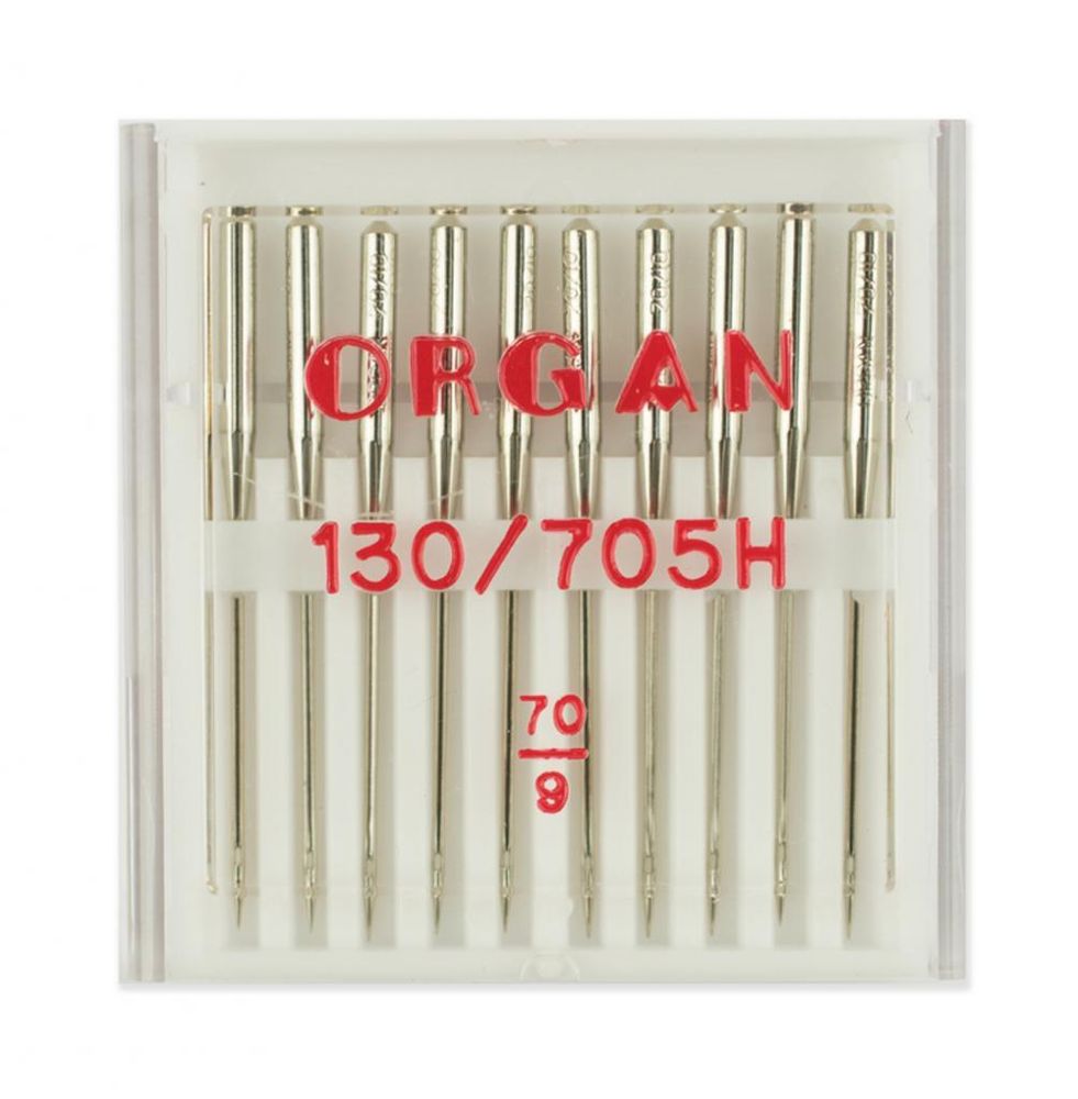 Иглы для швейных машин стандарт №70, 10шт, 130/705.70.10.H, Organ