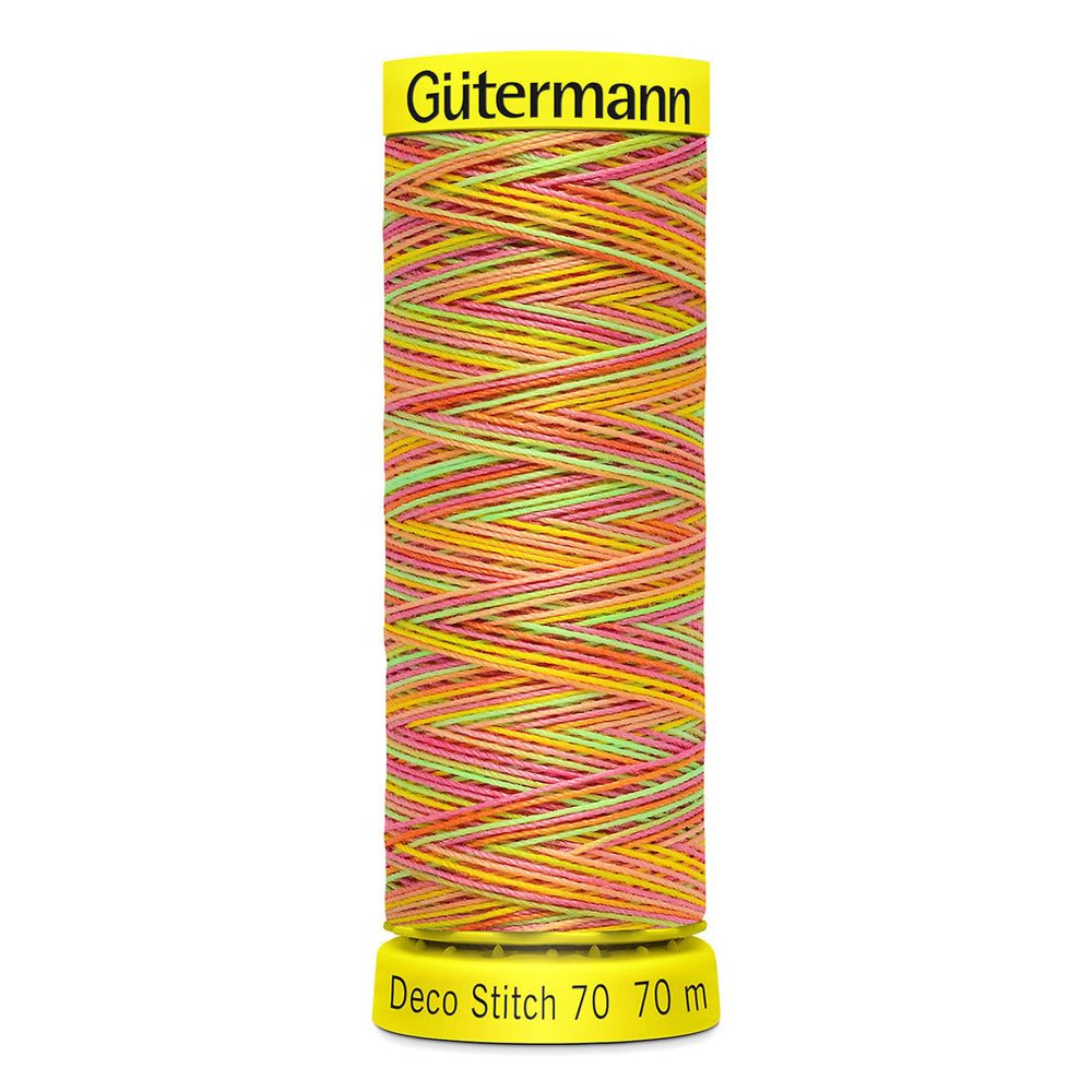 Нитки отделочные Gutermann Deco Stitch 70, multicolor, 70м, 9873, 5 катушек