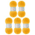 Пряжа Alize (Ализе) Happy Baby New / уп.5 мот. по 100 г, 320м, 216 темно-желтый