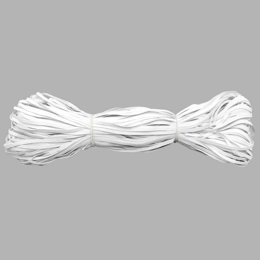 Резинка бельевая (стандартная) 5.0 мм / 100 метров, белый