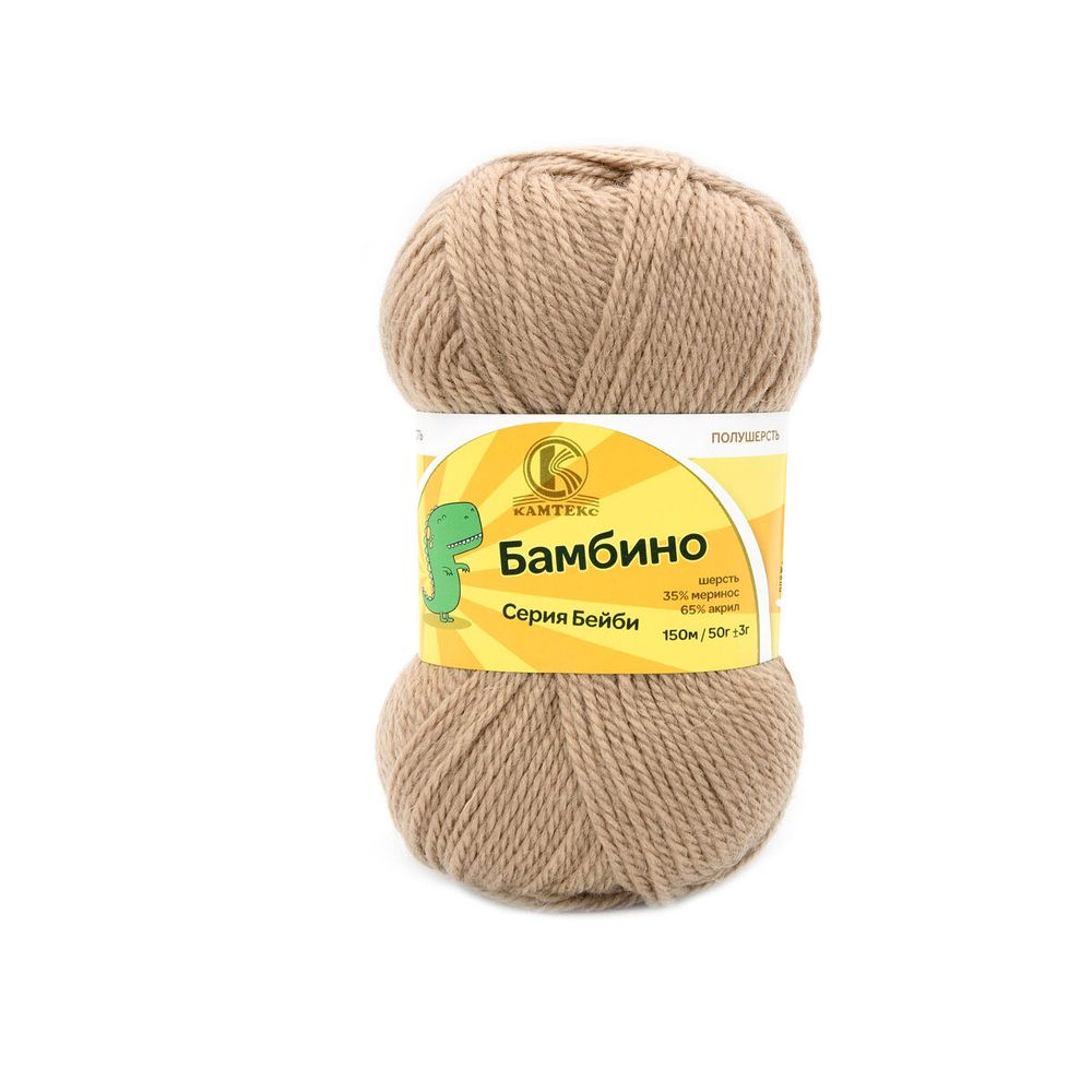 Пряжа Камтекс Бамбино / уп.10 мот. по 50 г, 150 м, 007 лен