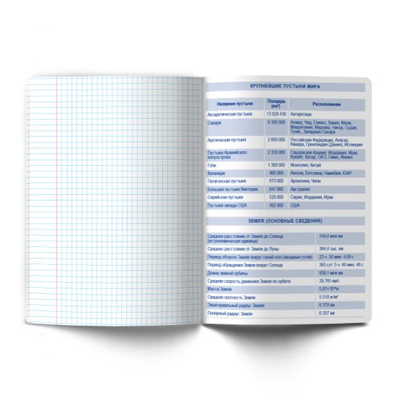 Тетрадь со справочным материалом Мраксимализм, A5 48 л. на скобе 60 г/м², белизна 90% 10 шт клетка, 01778 Мраксимализм География, Светоч Т274