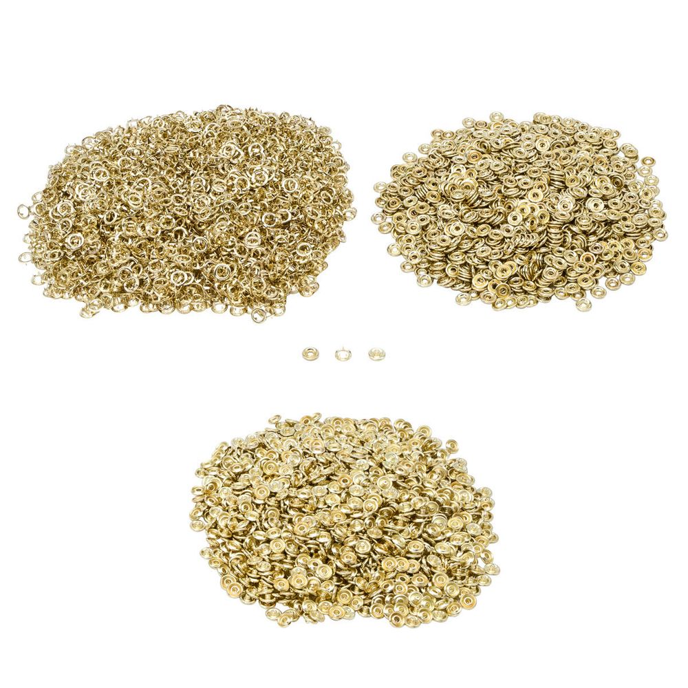 Кнопка рубашечная (джерси) открытая ⌀9.5 мм, ≈1440 шт, МЕТАЛЛ, золото, NEW STAR