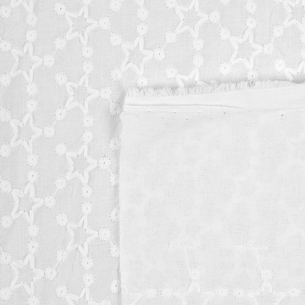 Ткань шитьё (прошва) 100 г/м², 150 см / 2 метра, TBY.Emb.8228.1.2, цв.01 белый