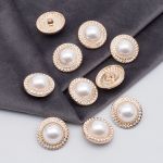 Пуговицы на ножке 36L=23 мм, металл, Gold (золотой), 10 шт, MP15