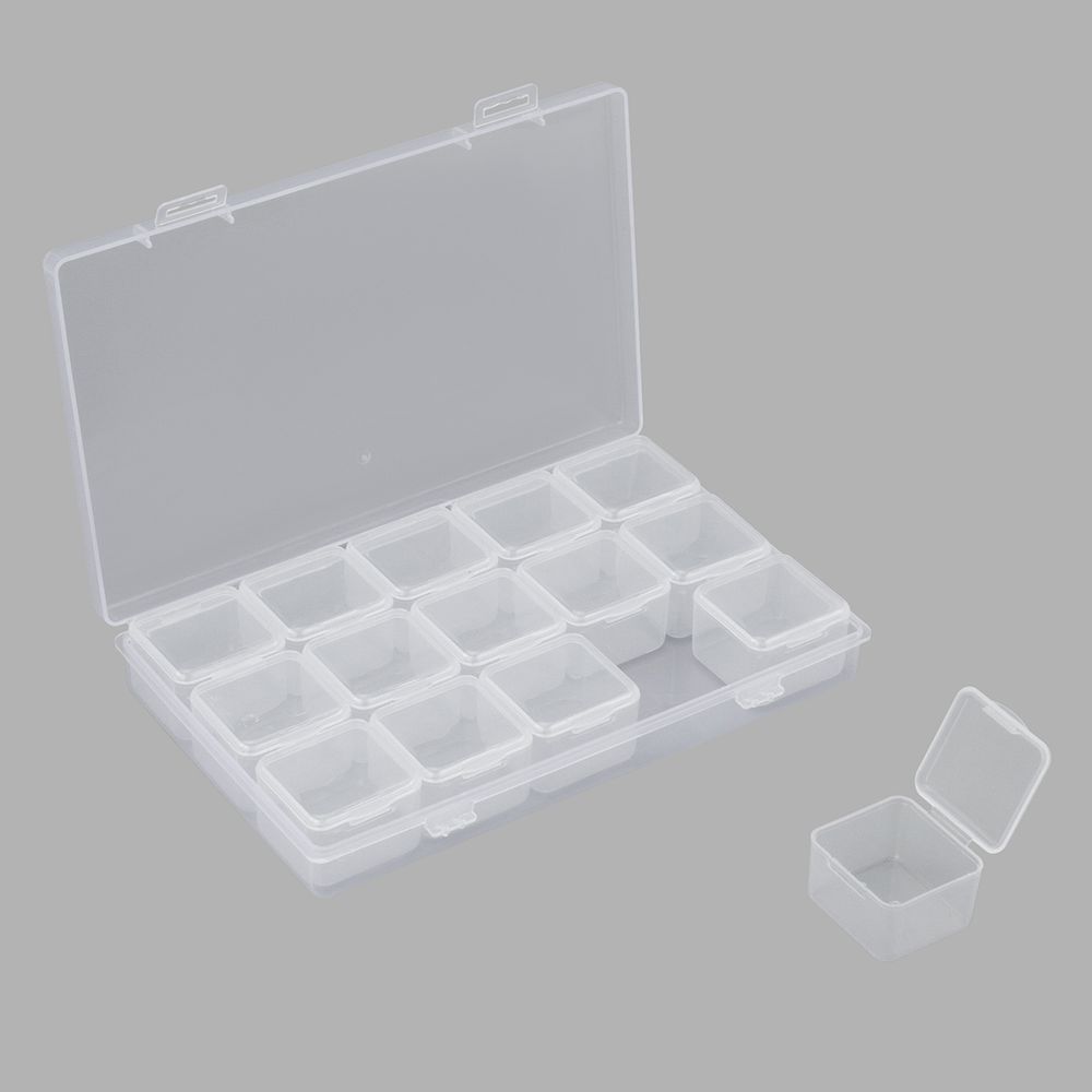 Контейнер для хранения мелочей 17.4х10.6х2.6 см, 15 штук в боксе
