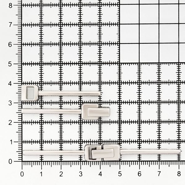Пряжка-застежка металл (Nickel Серебро (никель)), МВ_2236, 6 шт