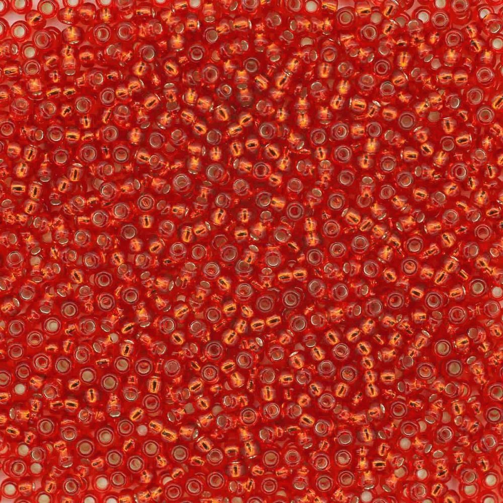 Бисер Preciosa прозрачный, серебряный центр 10/0 (2.3 мм), 100 г (5х20 г), цв. 97050