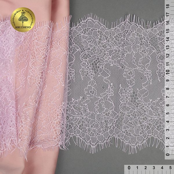 Кружево шантильи (реснички) 170 мм, A88 цв.F165 нежная сирень, 3 метра, Kruzhevo
