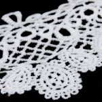 Кружево гипюр (плетёное) 95 мм / 3 метра, матовое, C501 белый