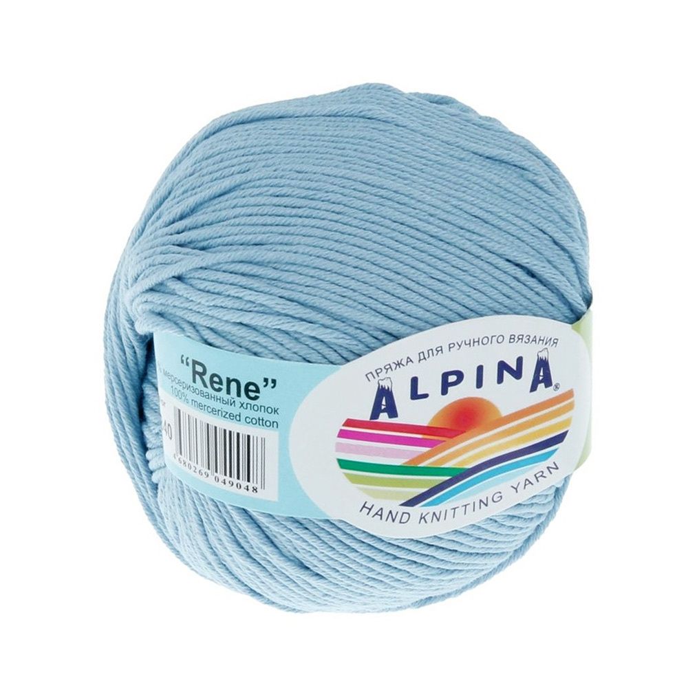 Пряжа Alpina Rene / уп.10 мот. по 50г, 105м, 3840 серо-голубой