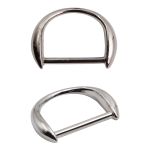 Полукольцо декоративное металл внутр. 12 мм (внешн. 20х14 мм), 4 шт, серебро никель, MT-1855