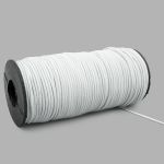 Резинка шляпная (шнур эластичный) ⌀2.0 мм / 100 метров, 0370-0200, С501 - белый