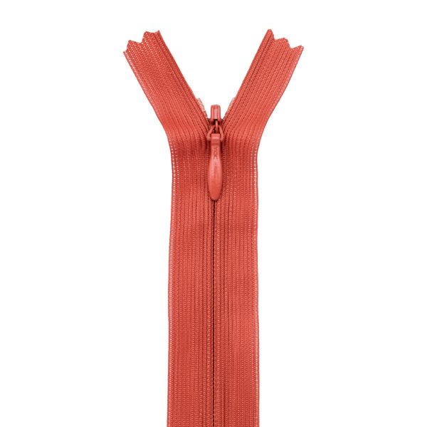 Молния потайная (скрытая) Т3 (3 мм) 1 зам., н/раз., 20 см, коралл, 31233 / 20, 10 шт