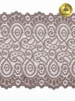 Кружево эластичное (стрейч) L1351 180мм цв.010 капучино, 25м, Kruzhevo