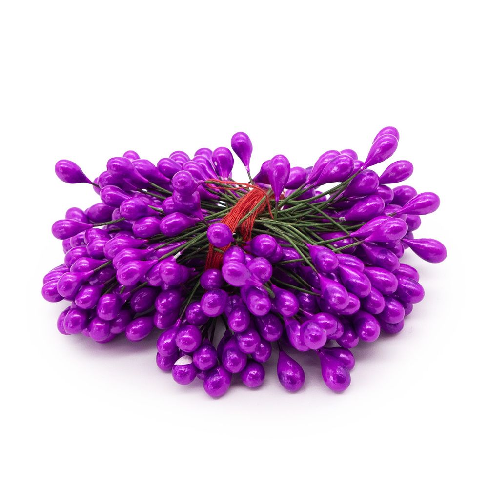 Тычинки для искусственных цветов 0,5х6см (вес 50гр ±3 гр) (6 цикламен)