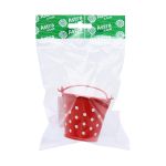 Ведро в горошек 6х5,3см (красный), AR004-1