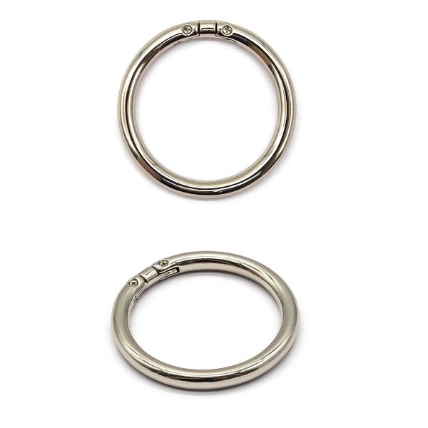 Кольцо разъемное металл на винтах 40 мм (50 мм внешн.), никель, 4 шт, BIG