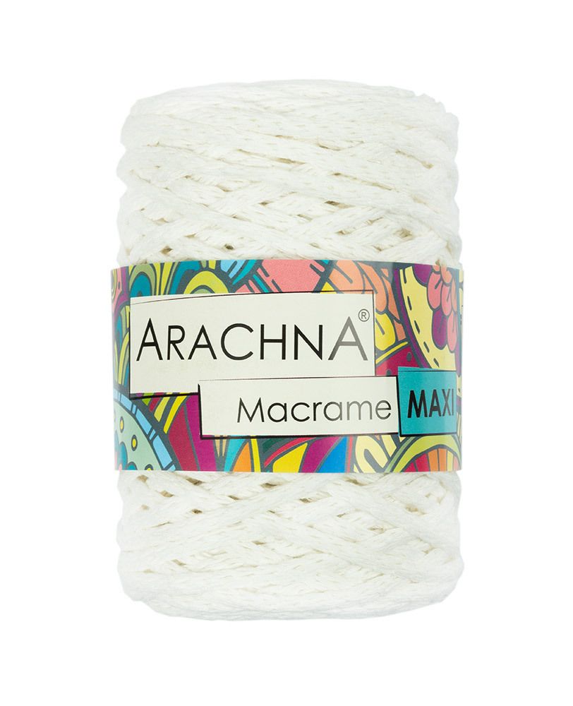 Пряжа Arachna Macrame Maxi / уп.4 мот. по 250г, 80м, 02 молочный