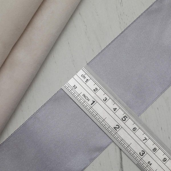 Лента атласная 1-сторонняя 50.0 мм / 22.86±1 метров, 148 стальной, Globus