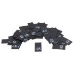 Этикетка-размерник 10х20мм, 100 шт/упак, черный фон/белый шрифт (MN) (48)