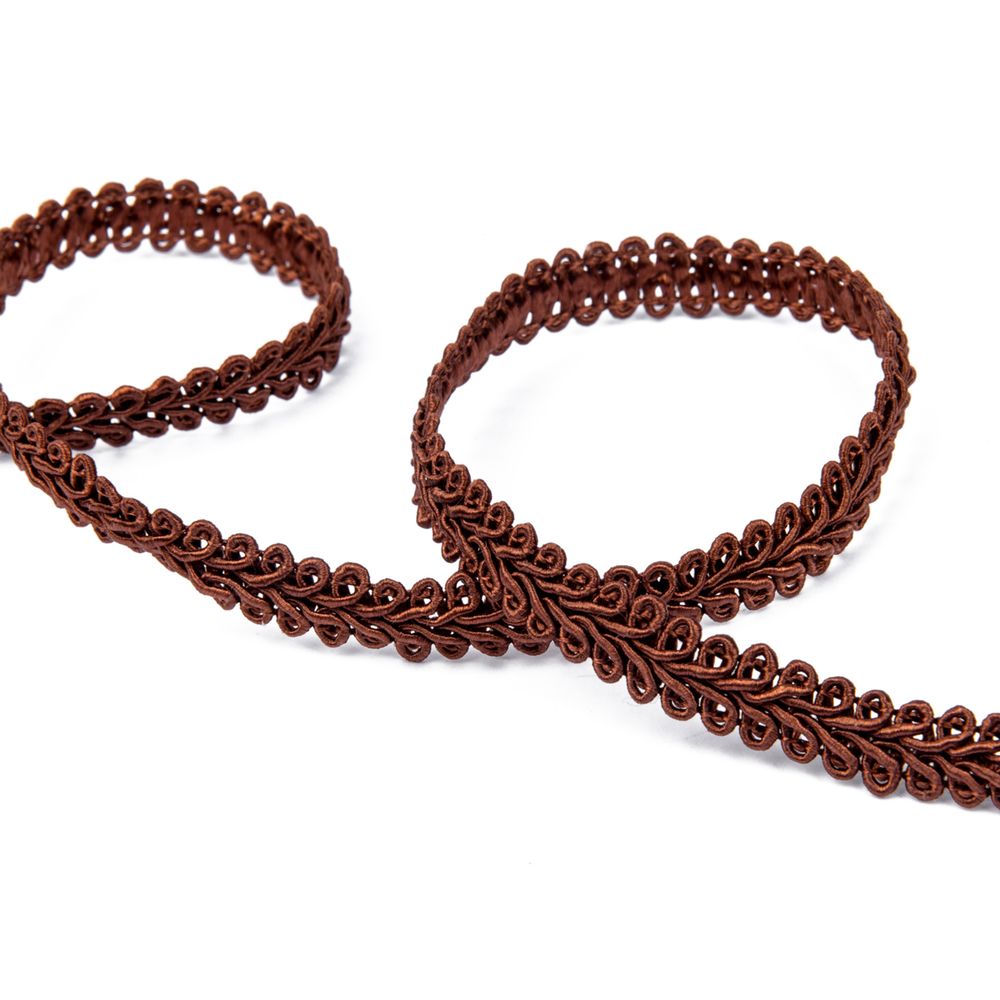 Тесьма декоративная Gamma Шанель GSH-10 8.5-10 мм, 33 м,±0.5 м, 037 св.коричневый