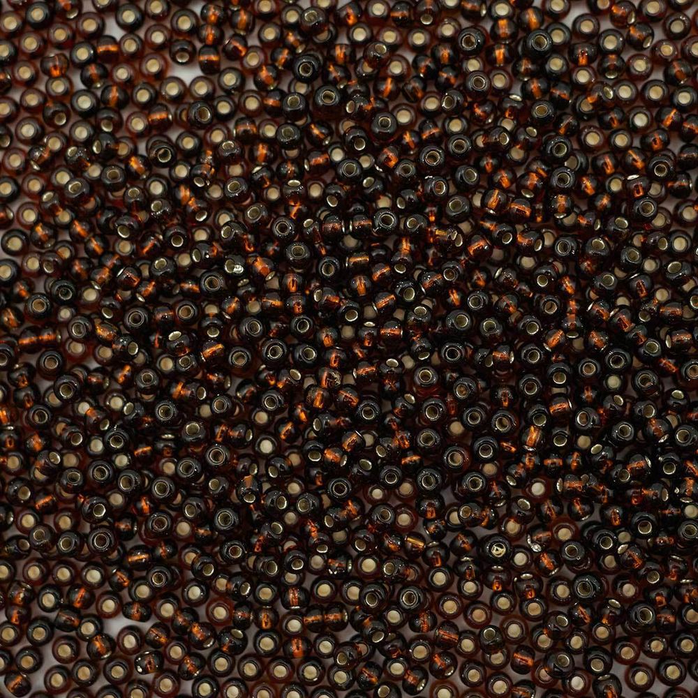 Бисер Preciosa прозрачный с серебр.центром 10/0 (2.3 мм), круг.отв., 500г, 331-19001-10/0-17140