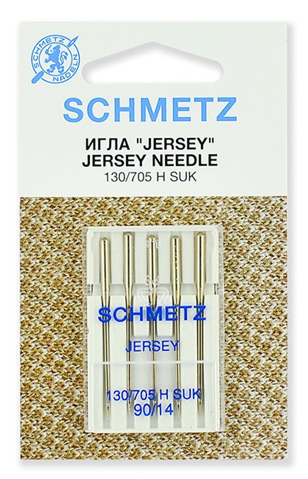 Иглы для швейных машин для джерси 130/705 H SUK, №90, 5 игл, SCHMETZ