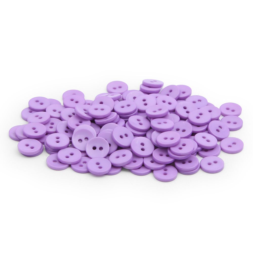 Пуговицы 2 прокола 18L, 11 мм, (Purple (фиолетовый)), NE74, 144 шт