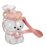 Бутылка пластиковая 1000 мл, 19х11 см, №01 розовый, Lol&Pop LLP-008