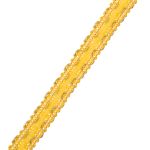 Тесьма отделочная вязаная 10 мм / 10 метров, рис 9254, желтый/золото, С3729г17/1