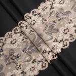 Кружево бельевое эластичное 150 мм / 3.4 метра, цвет телесный