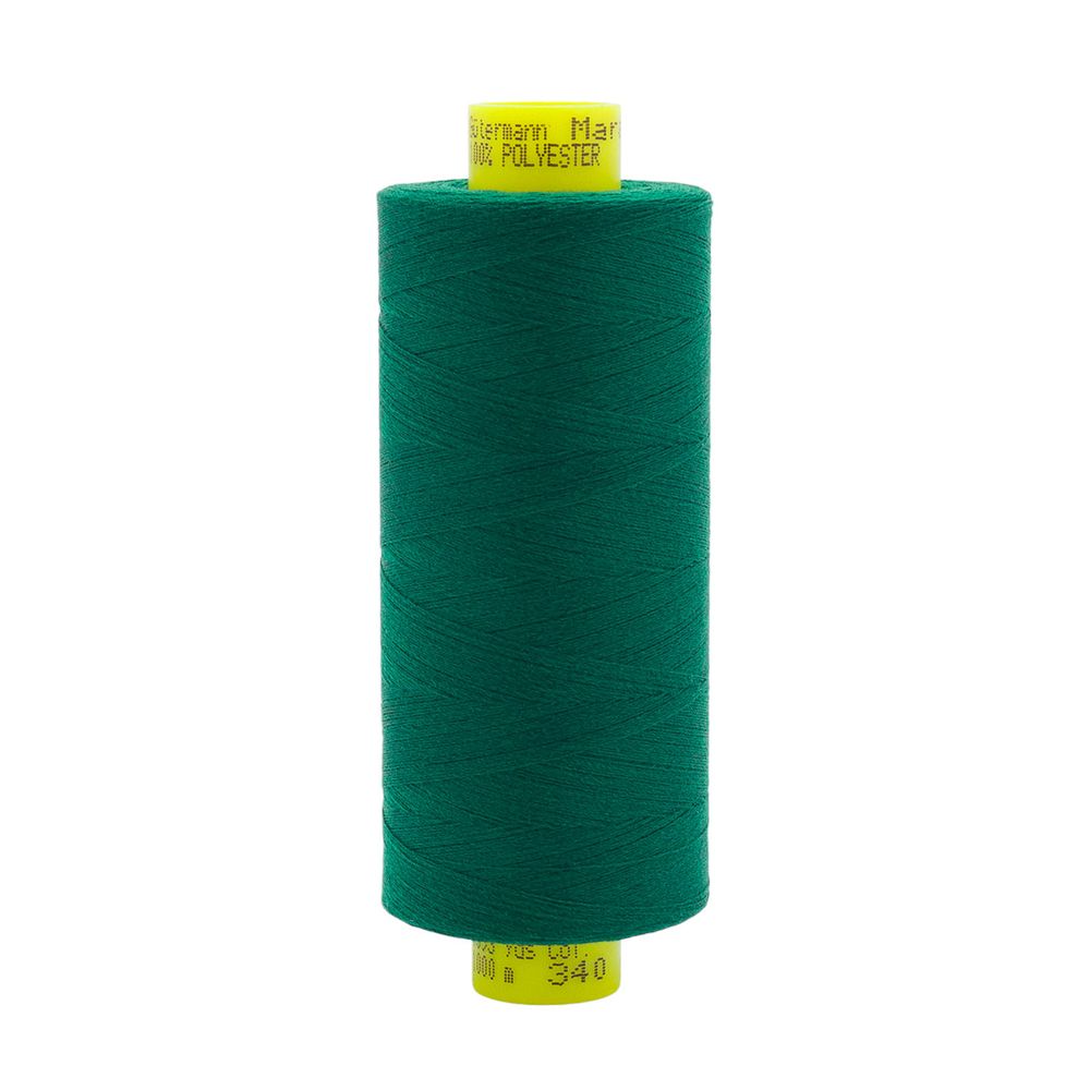 Нитка особо тонкая Gutermann Mara №150 (150/2), 1000 м, 713953, цв. 340 зеленый трилистник, 1 катушка