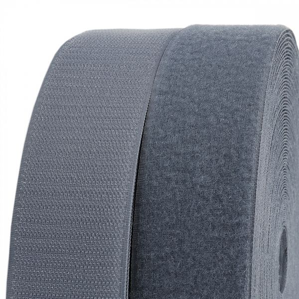 Лента контактная липучка (велкро) пришивная 50 мм / 25 метров, F316 (304) серый, /петля/, кач.