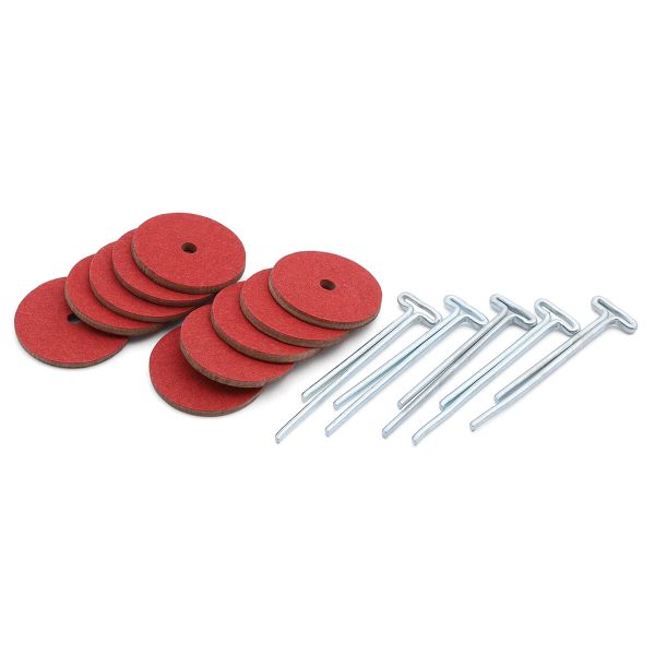 Набор креплений: диск из фибры 18мм (10 шт), Т-шплинт 2х25мм (5 шт)