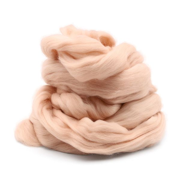 Шерсть для валяния мериносовая тонкая 100%, 100 г, цв.72 светлый персик